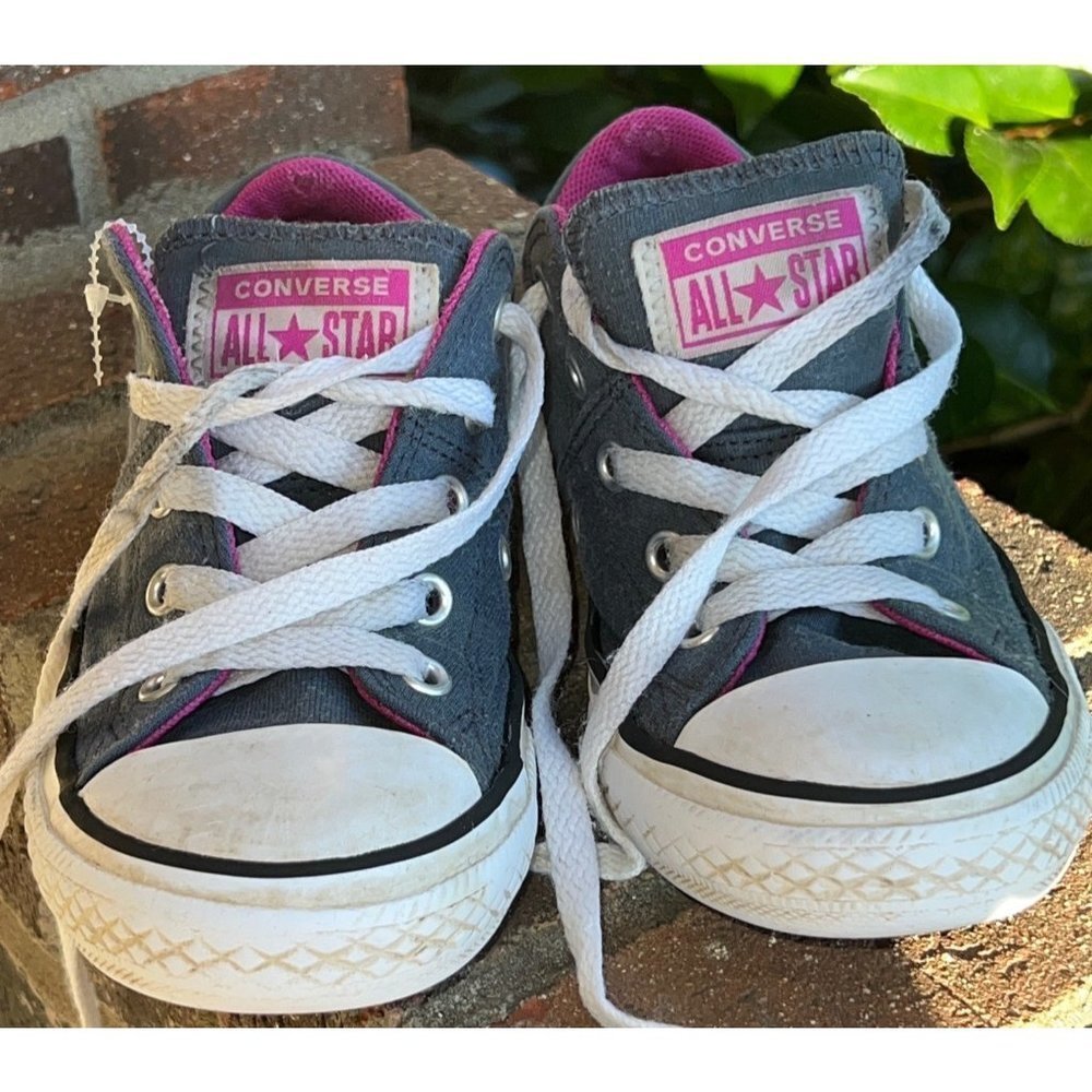 Grey And White Youth Converse Allstars — 13